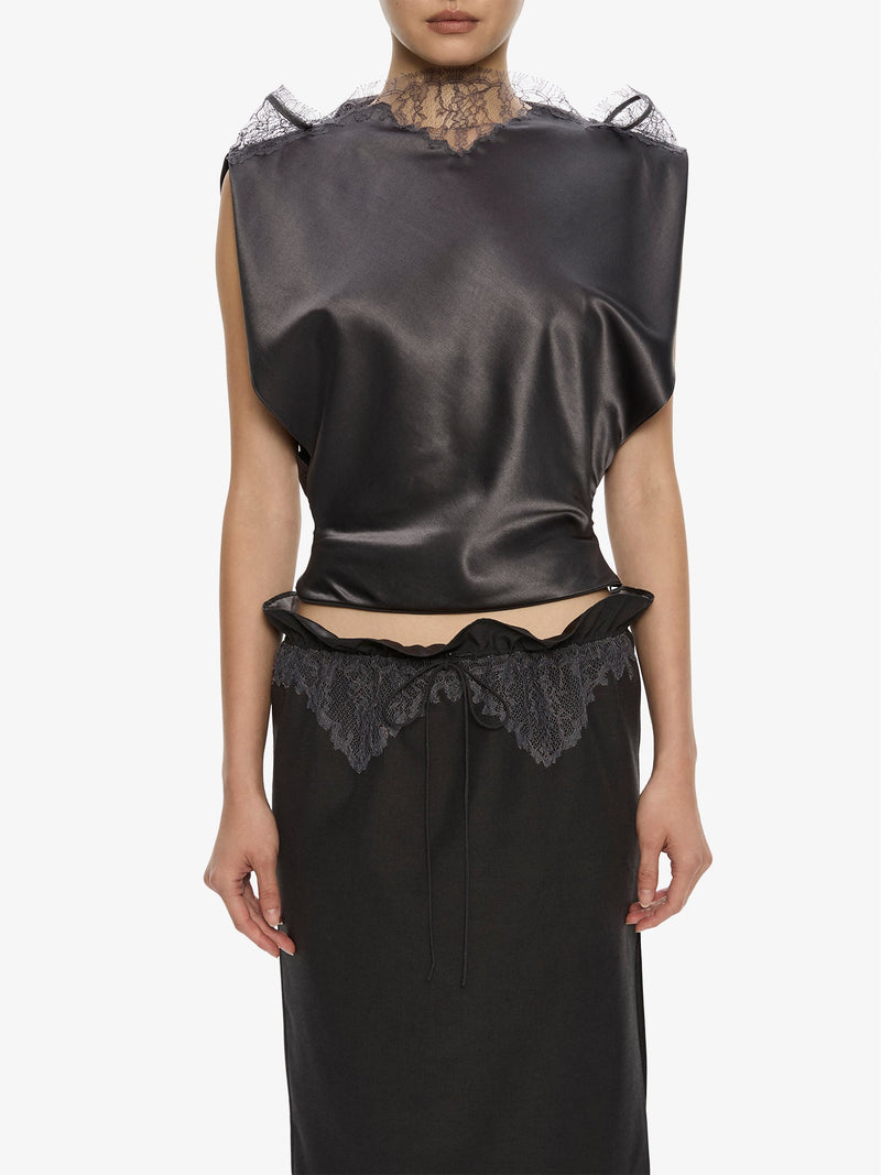 Anais Sateen Lace Top - Image 2