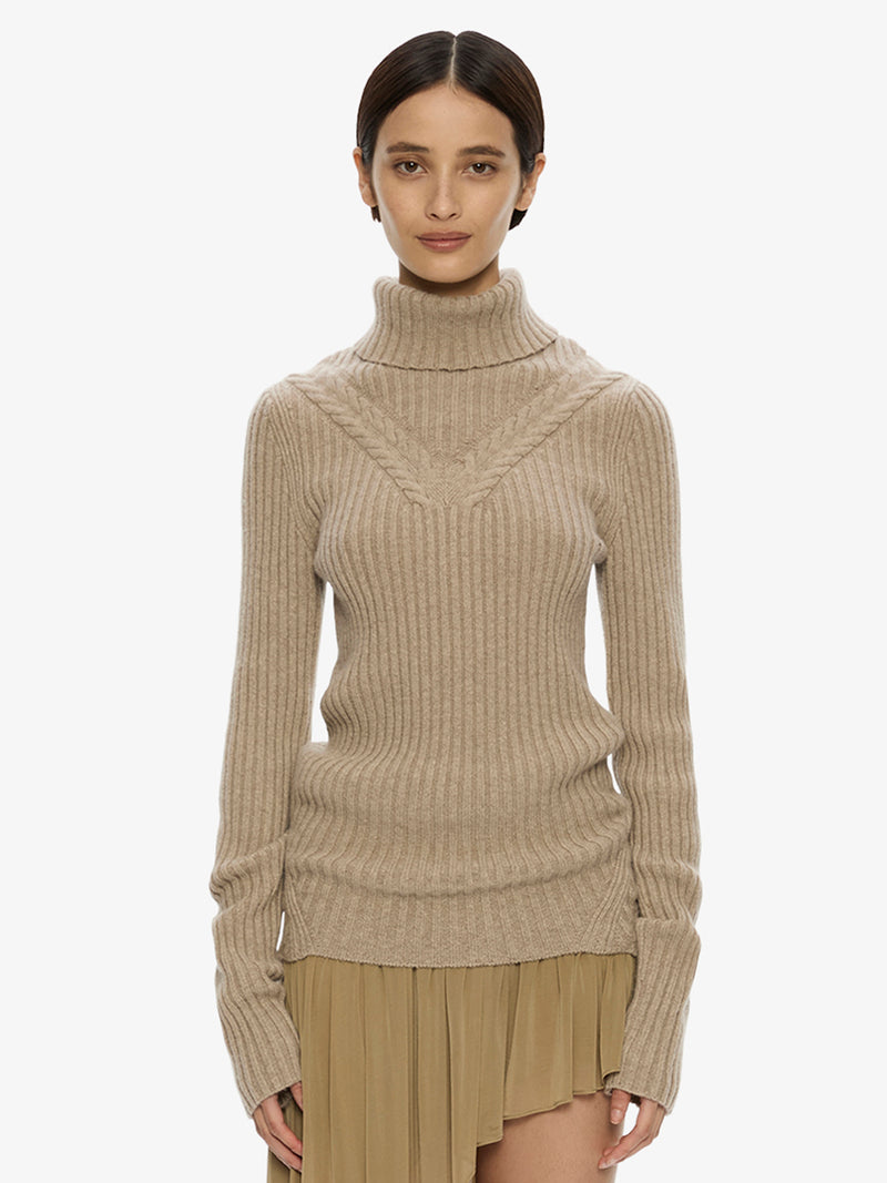 Caia Cable Knit Turtleneck - Image 1