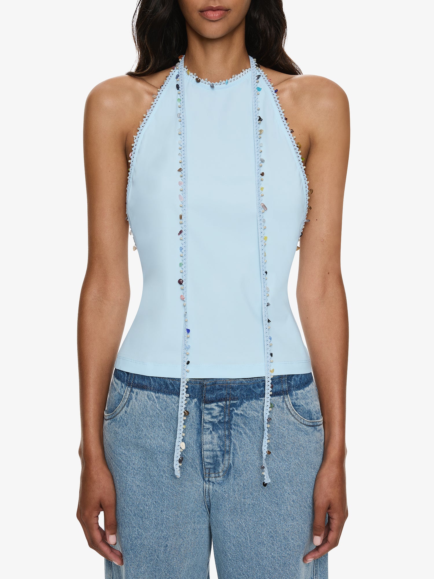 Beach Quartz Halter Lycra Top