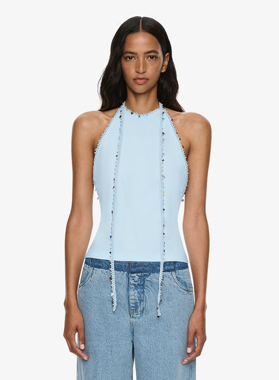 Beach Quartz Halter Lycra Top