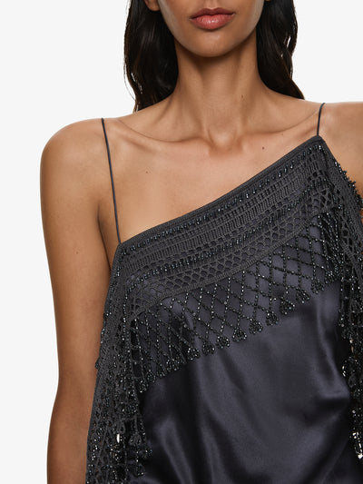Droplet Bead Crochet Trimmed Cami
