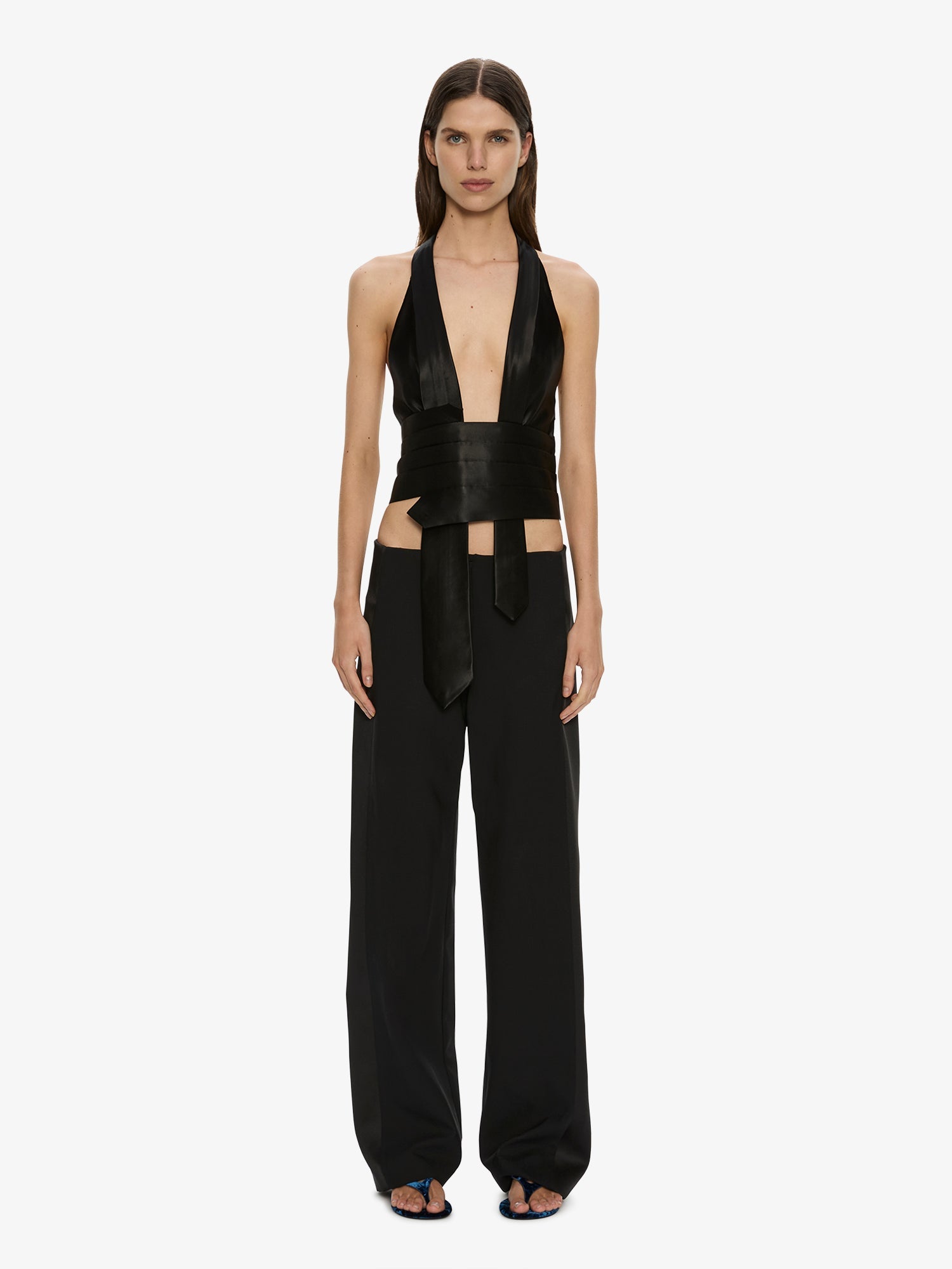 Tuxedo Contrast Wool Trouser