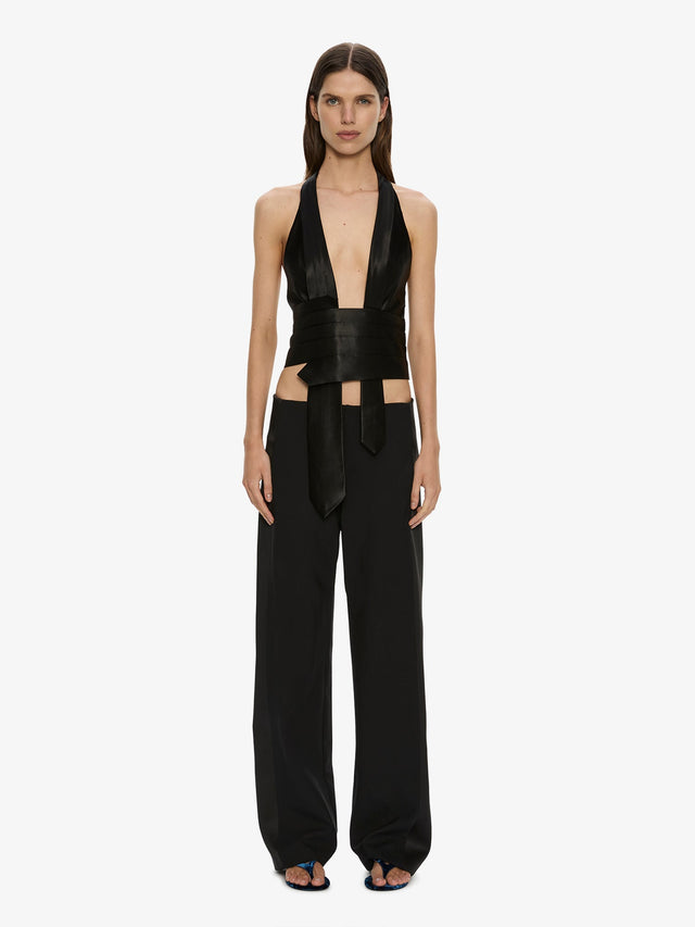 Tuxedo Contrast Wool Trouser