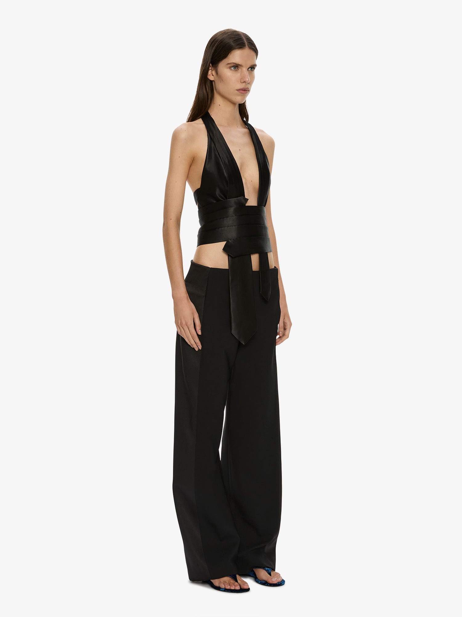 Tuxedo Contrast Wool Trouser