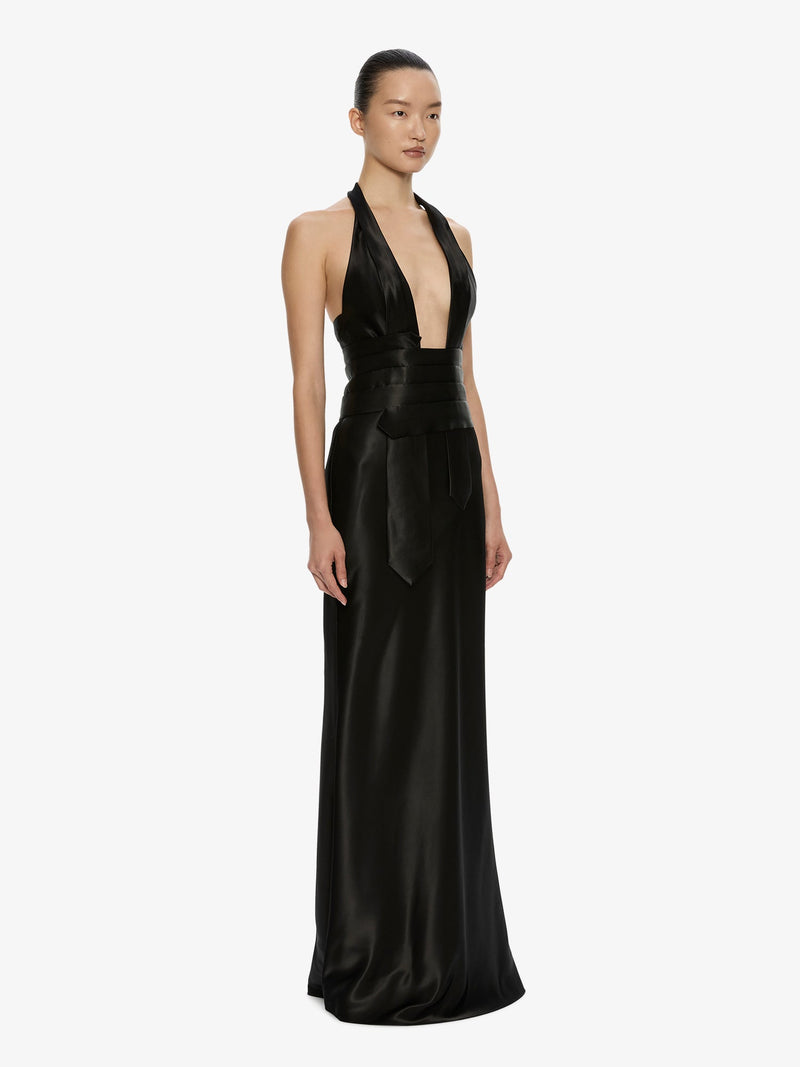 Reyer Satin Tie Gown - Image 2