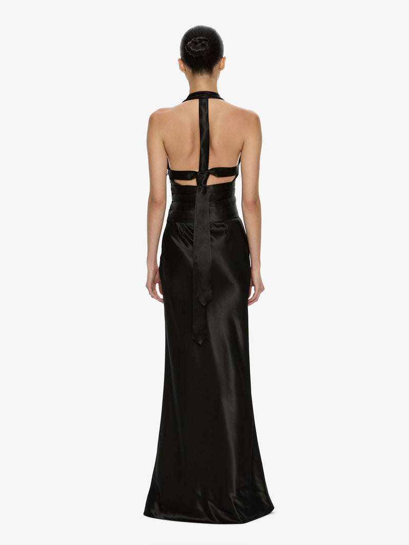 Reyer Satin Tie Gown - Image 4