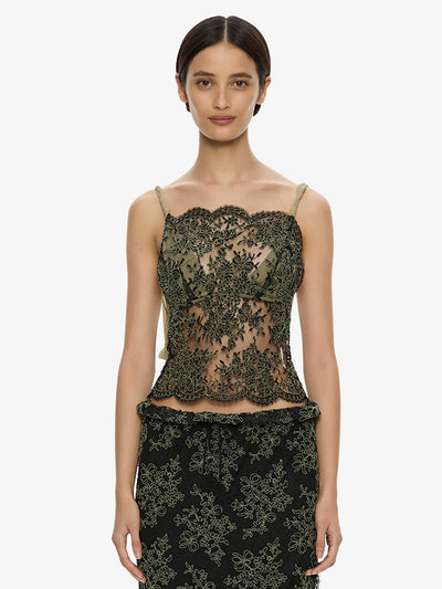 Aluna Lace Draped Top