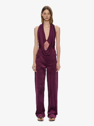 Cesura Cowl Lace Halter Top