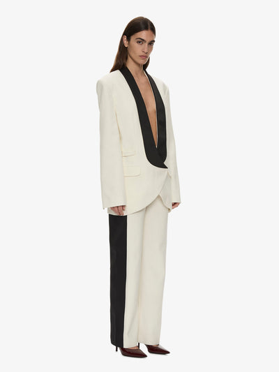 Tuxedo Contrast Silk Trouser