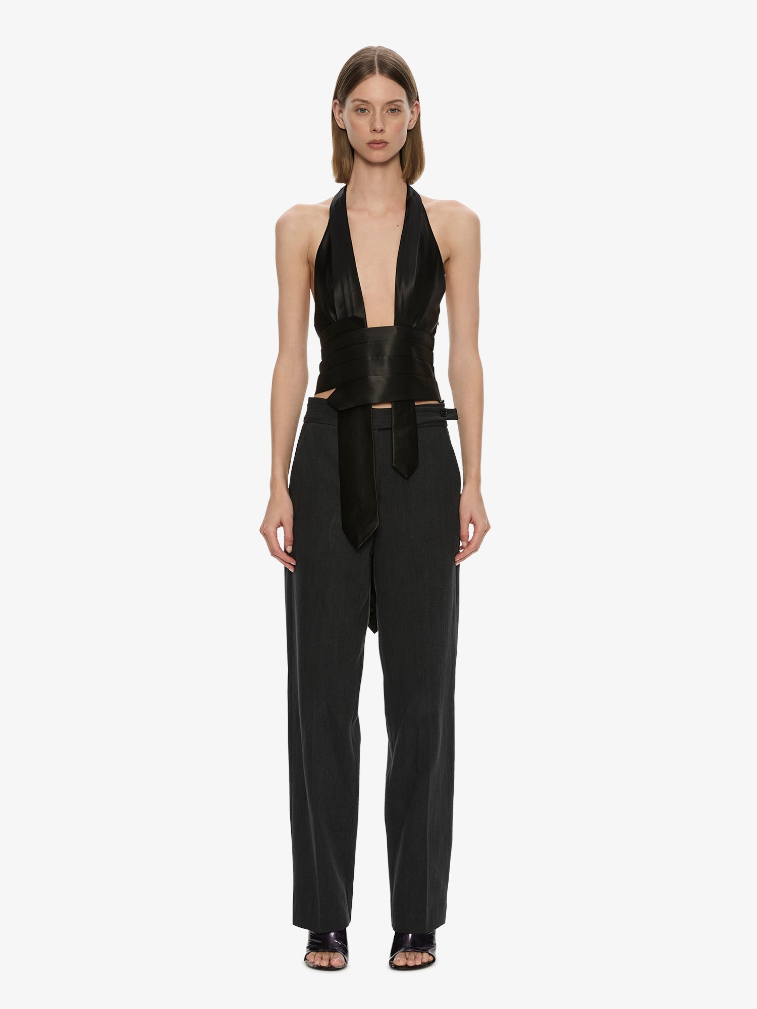 Reyer Satin Tie Top