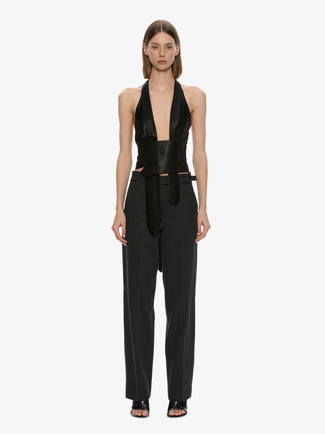 Reyer Satin Tie Top