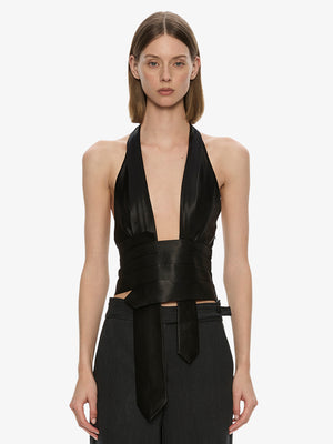 Reyer Satin Tie Top