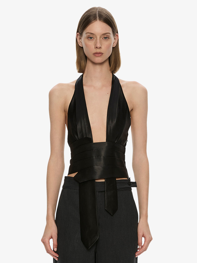 Reyer Satin Tie Top - Image 1