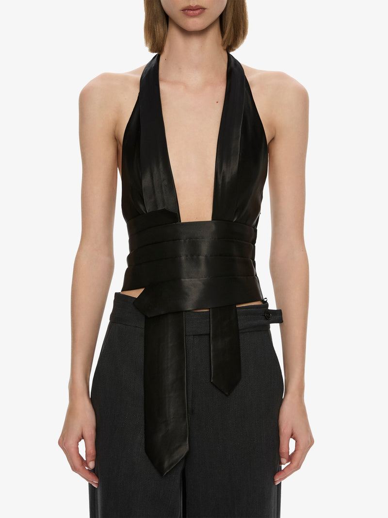 Reyer Satin Tie Top - Image 3