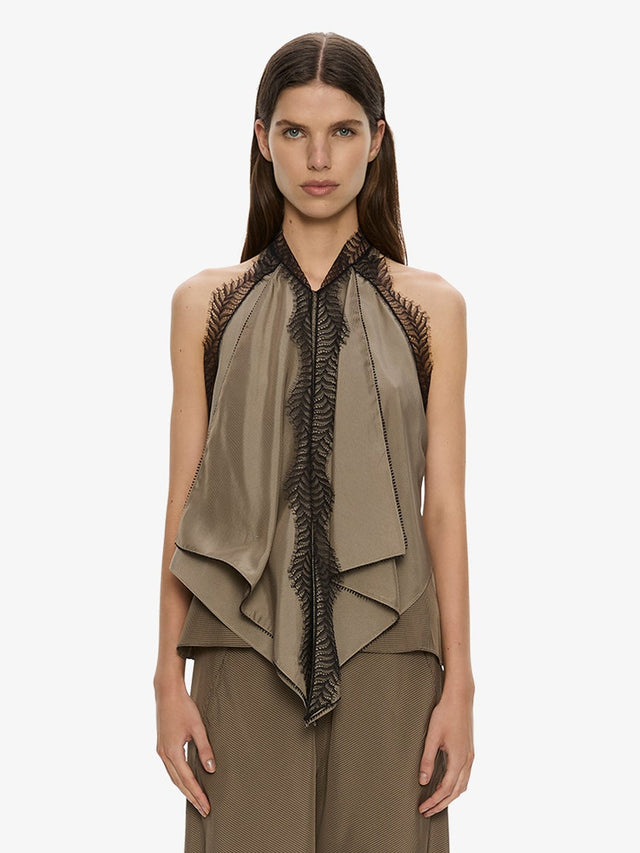 Vera Split Lace Handkerchief Top