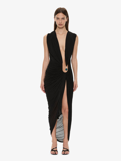 Ripple Crystal Plunge Dress