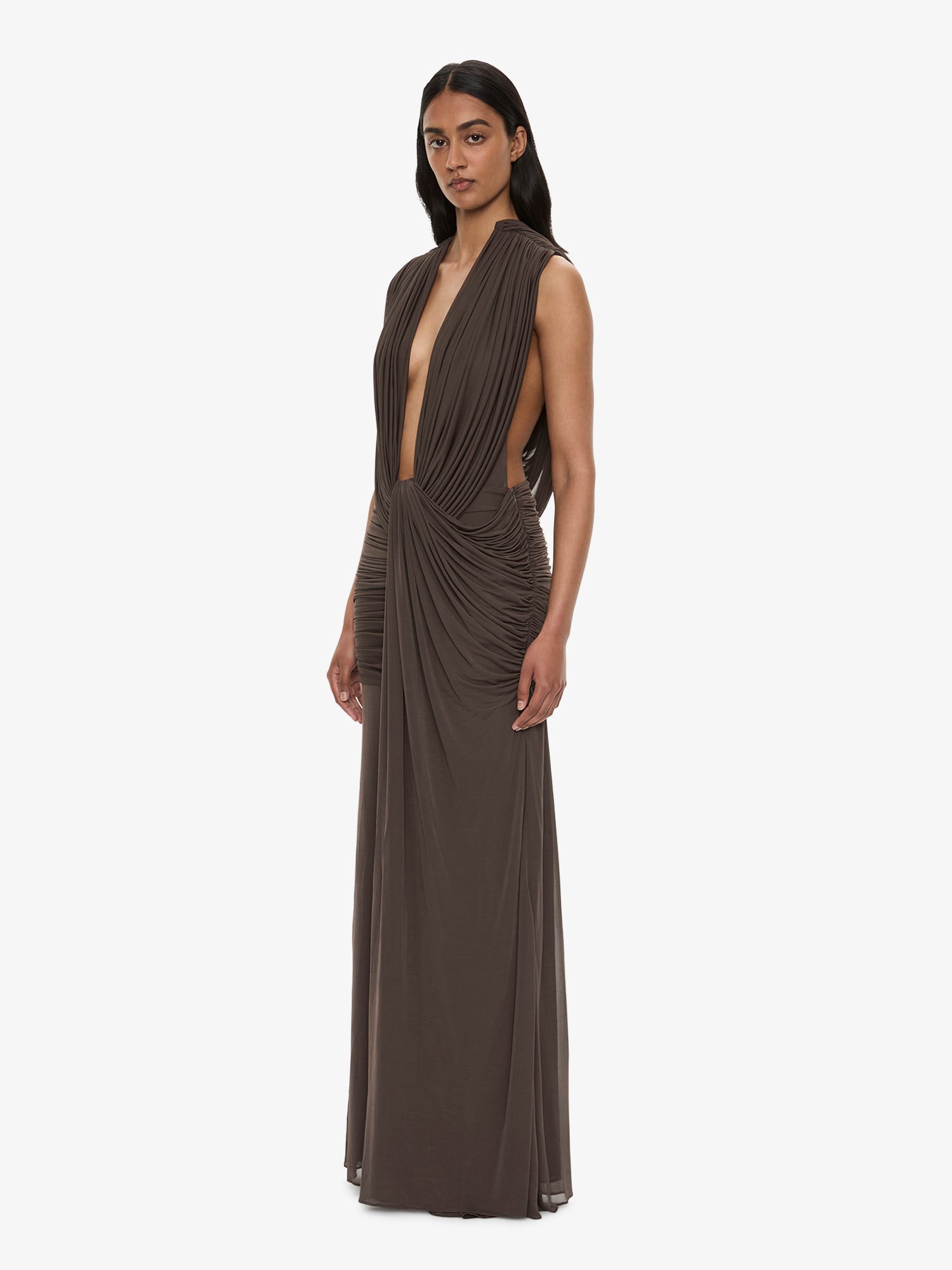 Ripple Drape Gown
