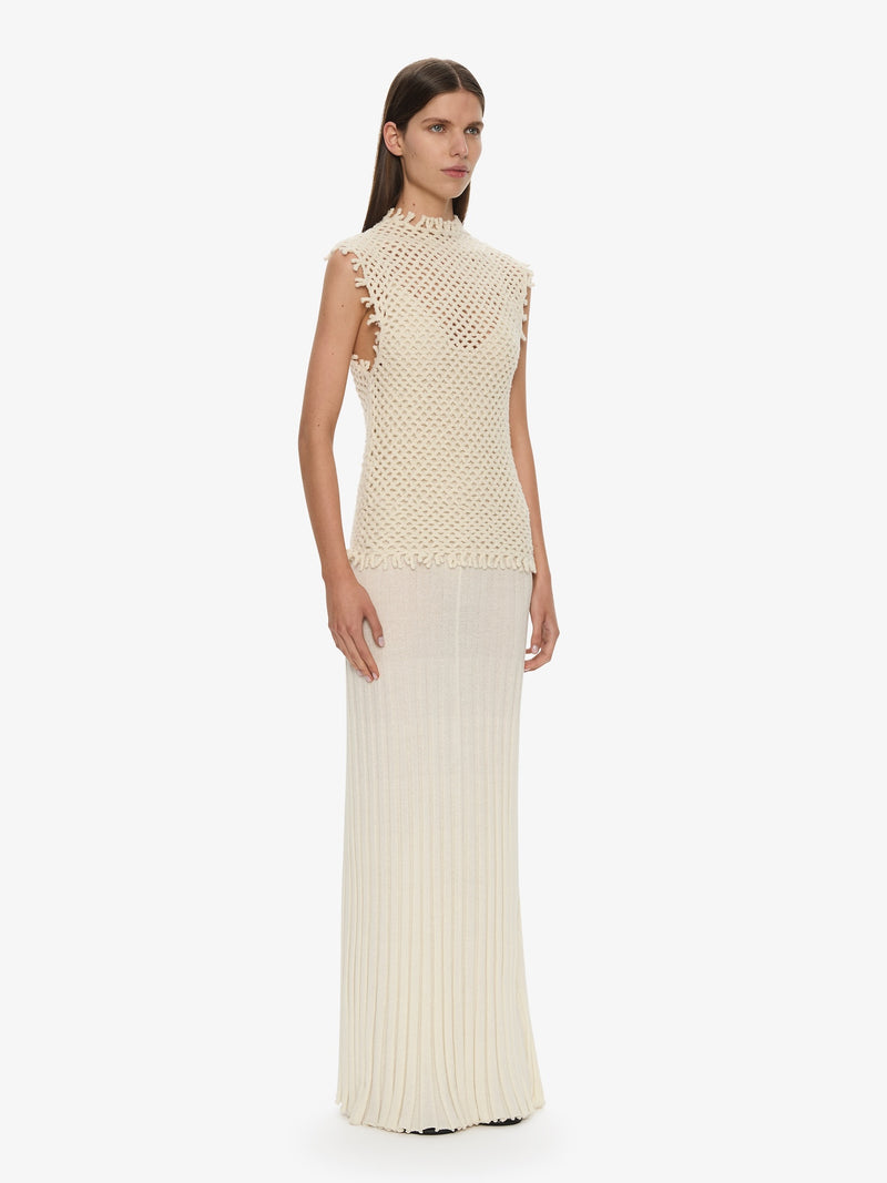 Lattice Knit Tank Dress - Image 3