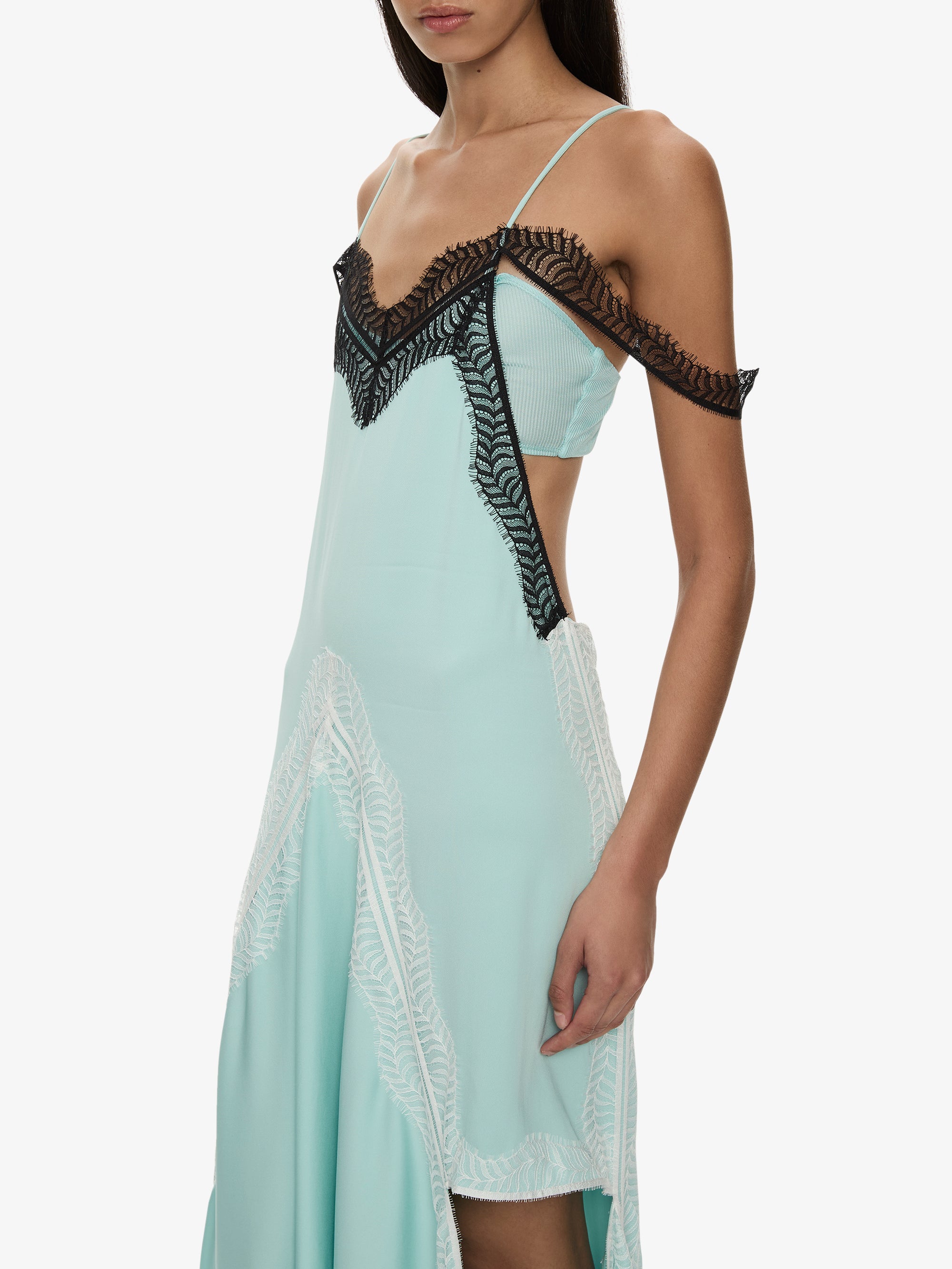 Keira Split Lace Cutaway Dress
