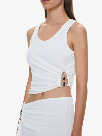Droplet Crystal Ruched Tank