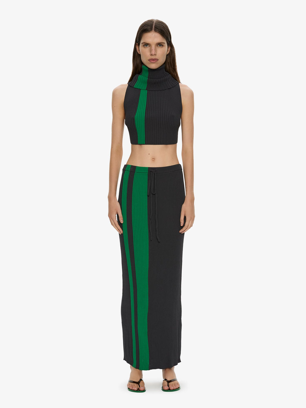 Mach Stripe Tie Skirt