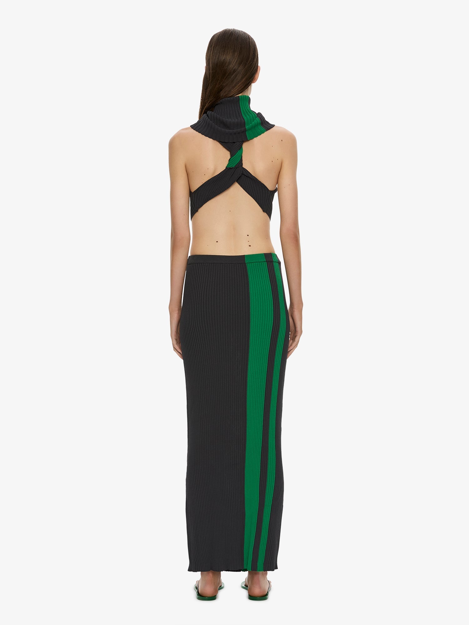 Mach Stripe Turtleneck Crop