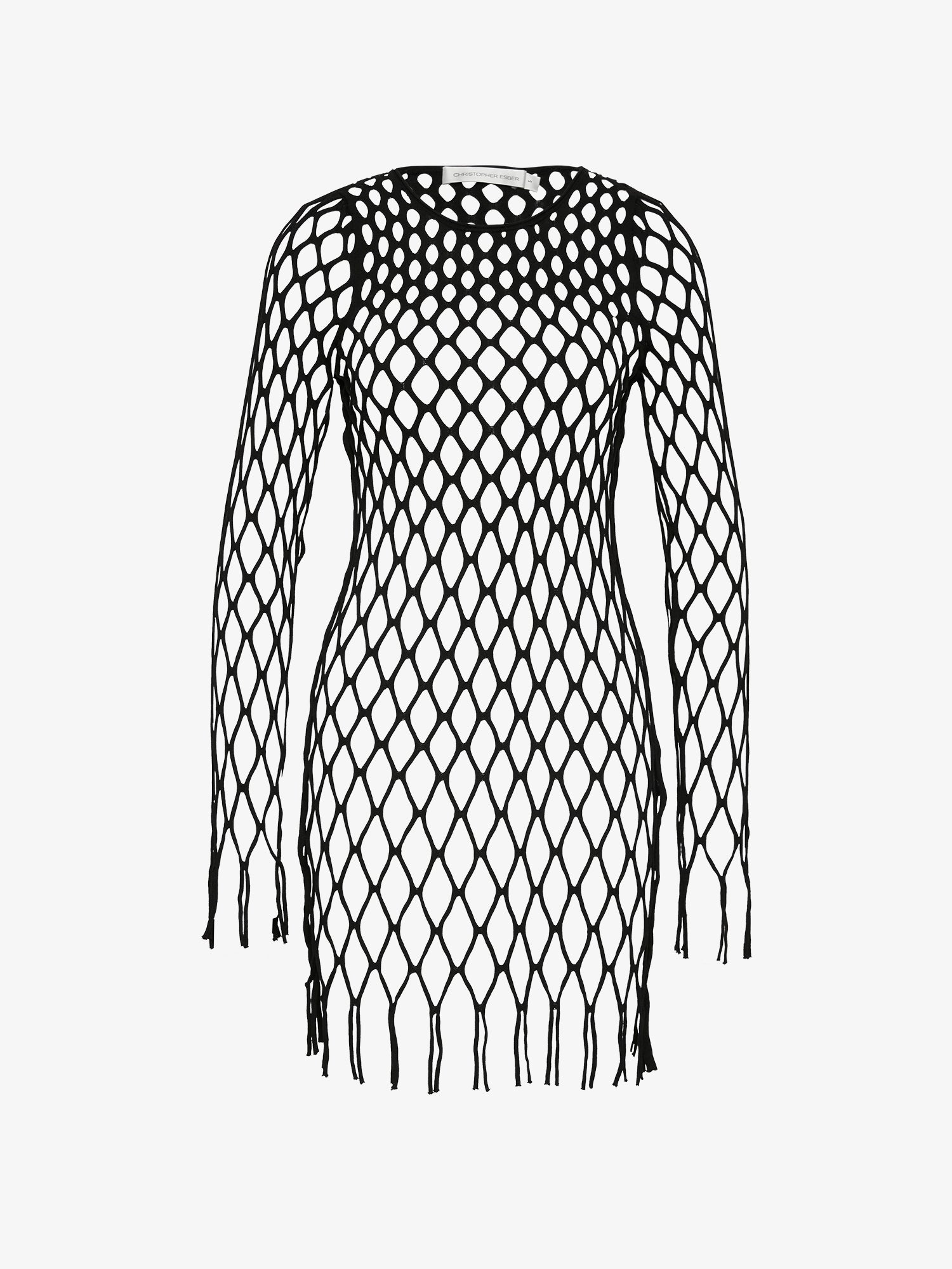 Knitted Mesh Mini Dress