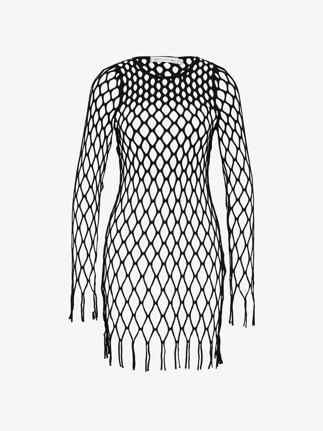 Knitted Mesh Mini Dress