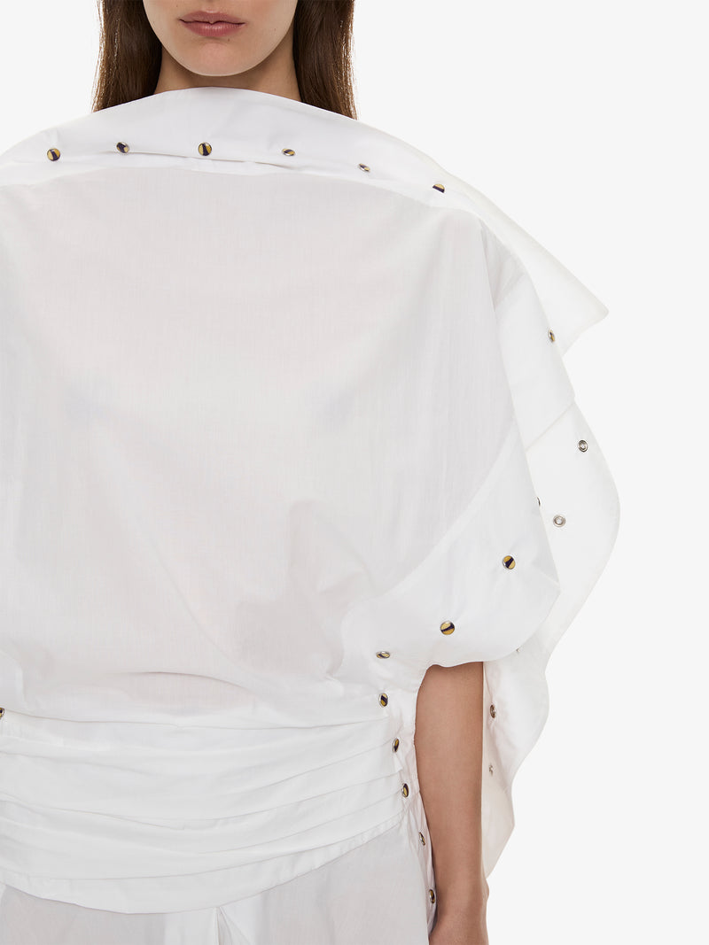 Cotton Poplin Spiral Stone Snap Dress - Image 2