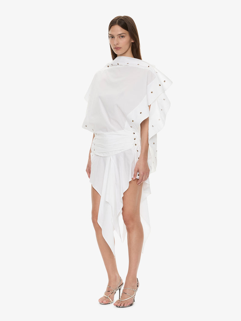 Cotton Poplin Spiral Stone Snap Dress - Image 3