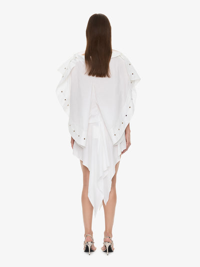 Cotton Poplin Spiral Stone Snap Dress