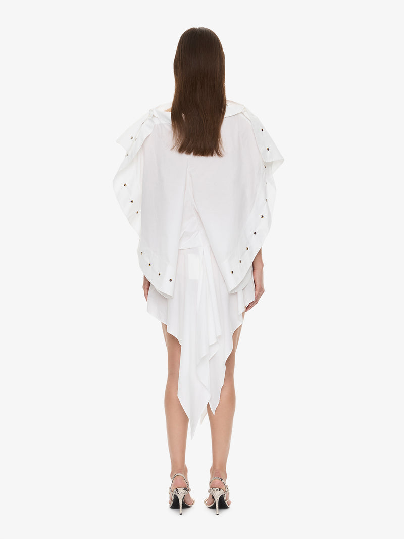 Cotton Poplin Spiral Stone Snap Dress - Image 4