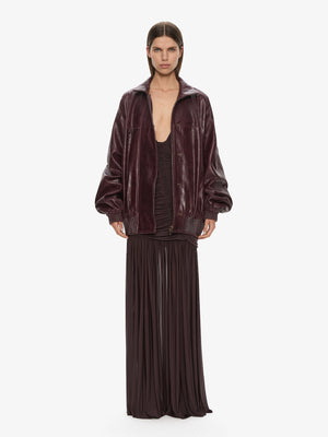 Devon Leather Bomber Jacket