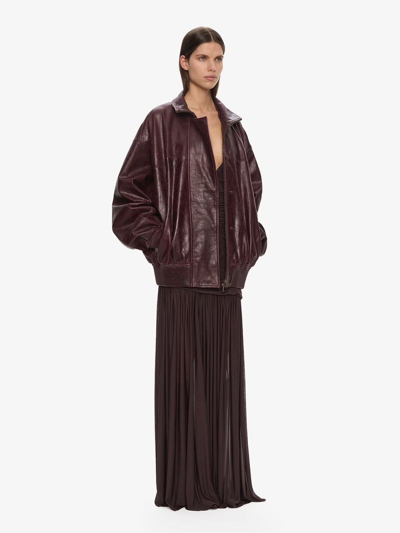 Devon Leather Bomber Jacket - Image 3