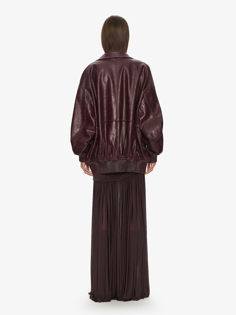 Devon Leather Bomber Jacket - Image 4