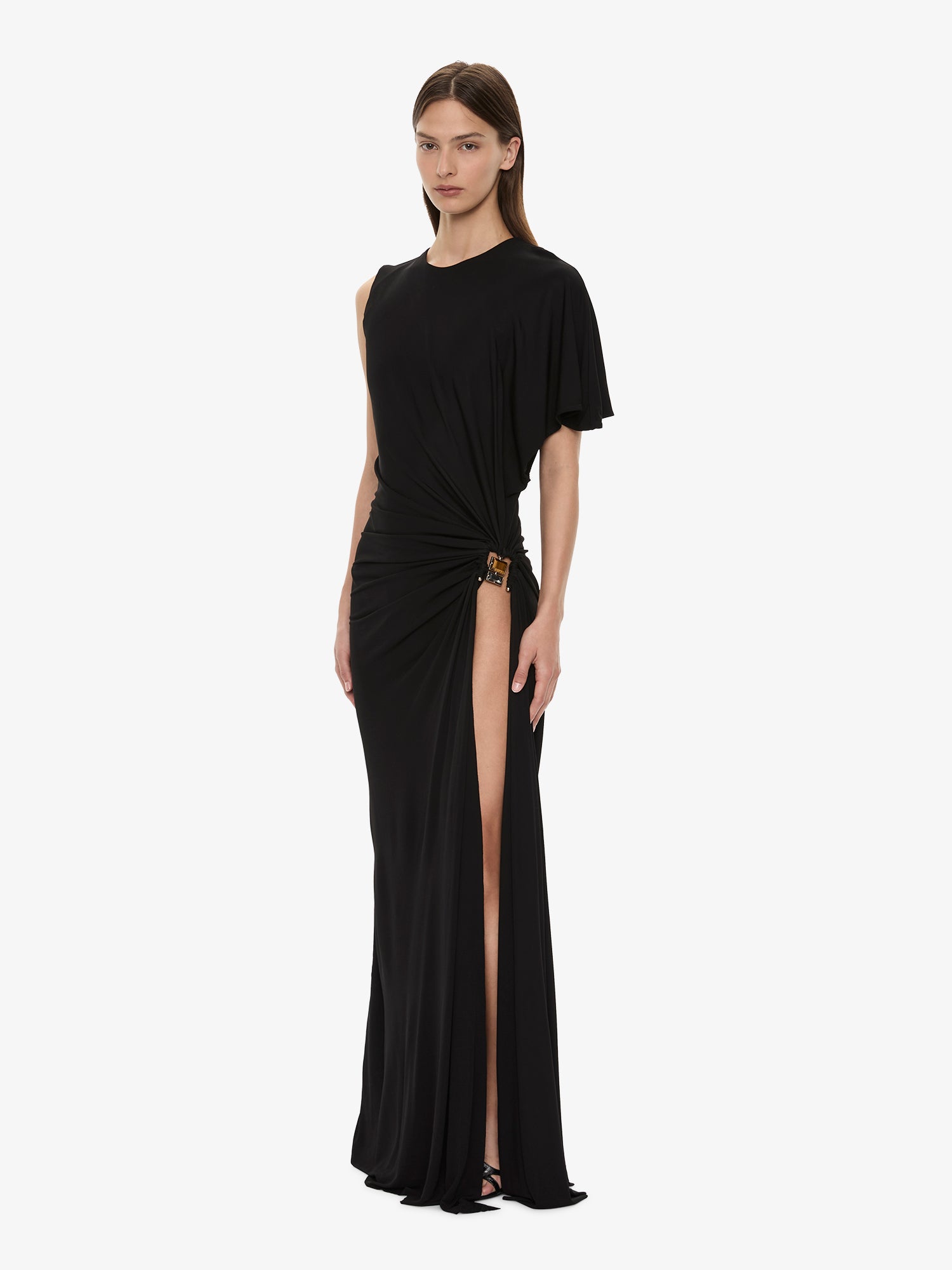 Bezel Quartz Draped Tank Dress