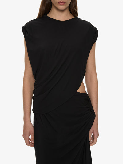 Twisted Lever Rolled Up Tee Dress