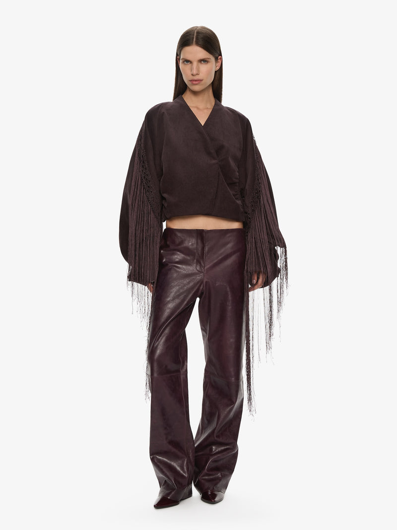 Corduroy Cocoon Fringed Jacket - Image 3