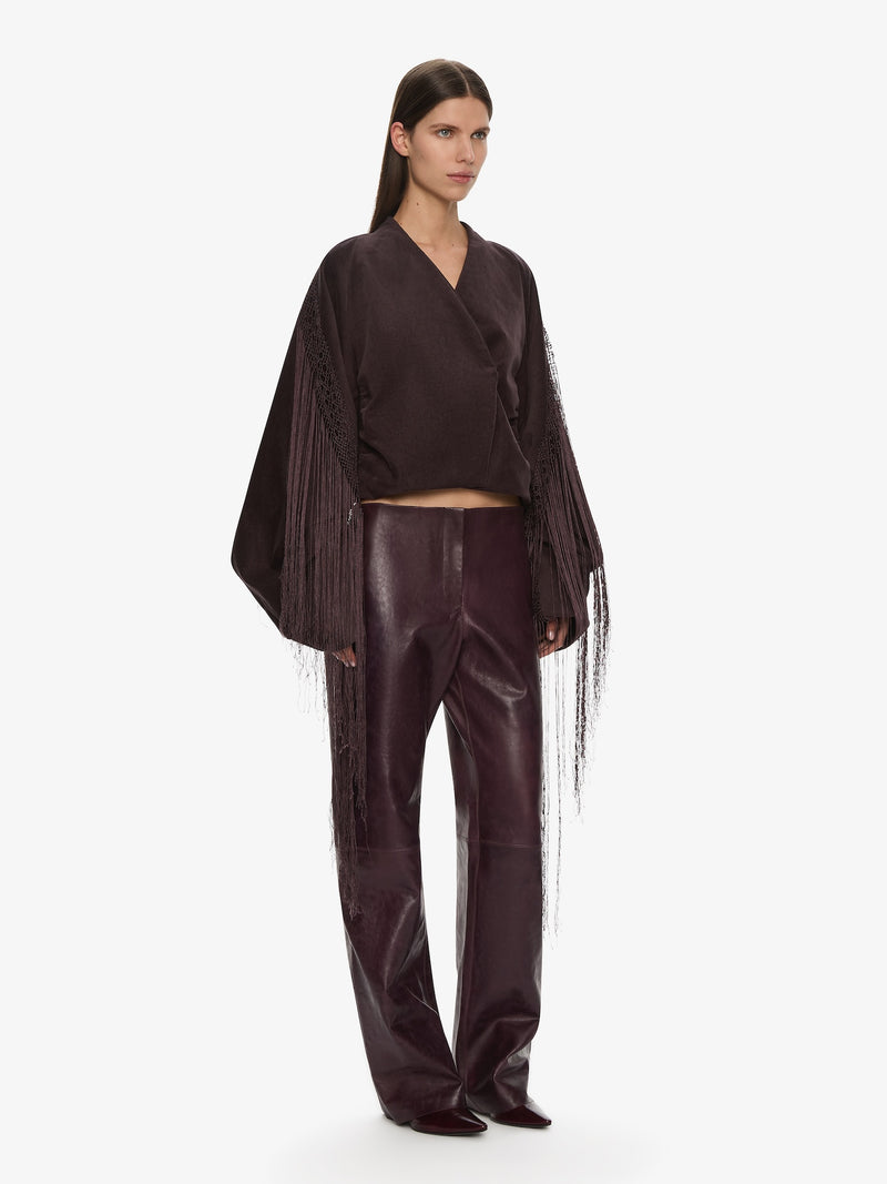 Corduroy Cocoon Fringed Jacket - Image 4