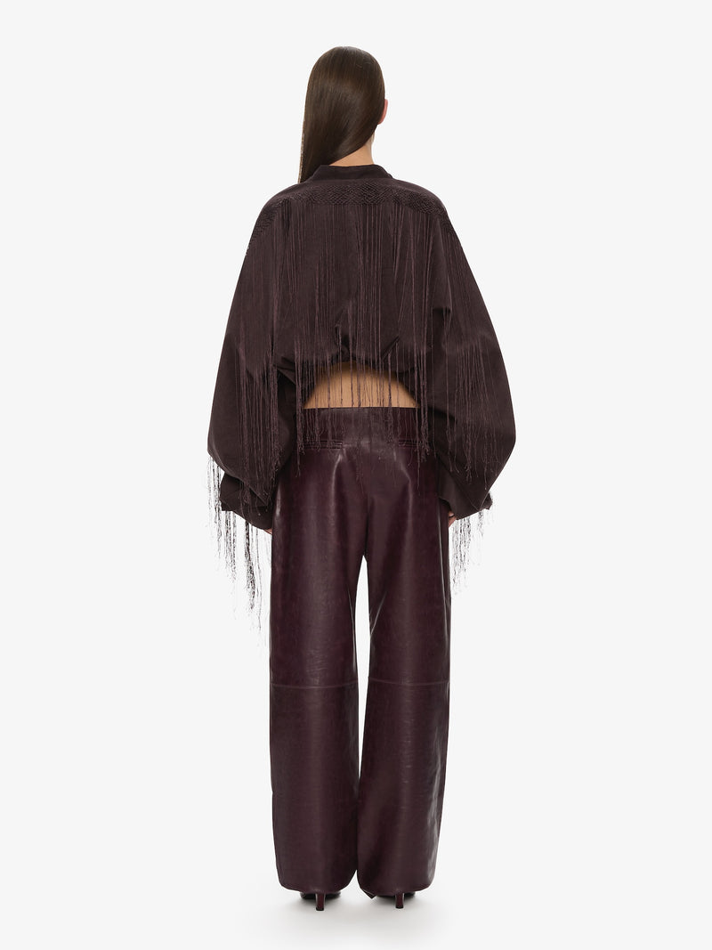 Corduroy Cocoon Fringed Jacket - Image 5