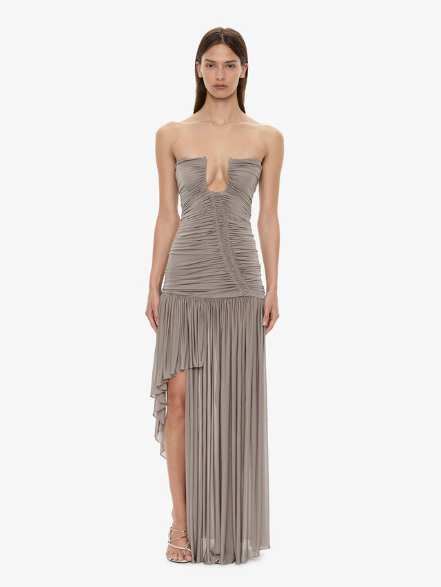 Arced Orion Strapless Gown