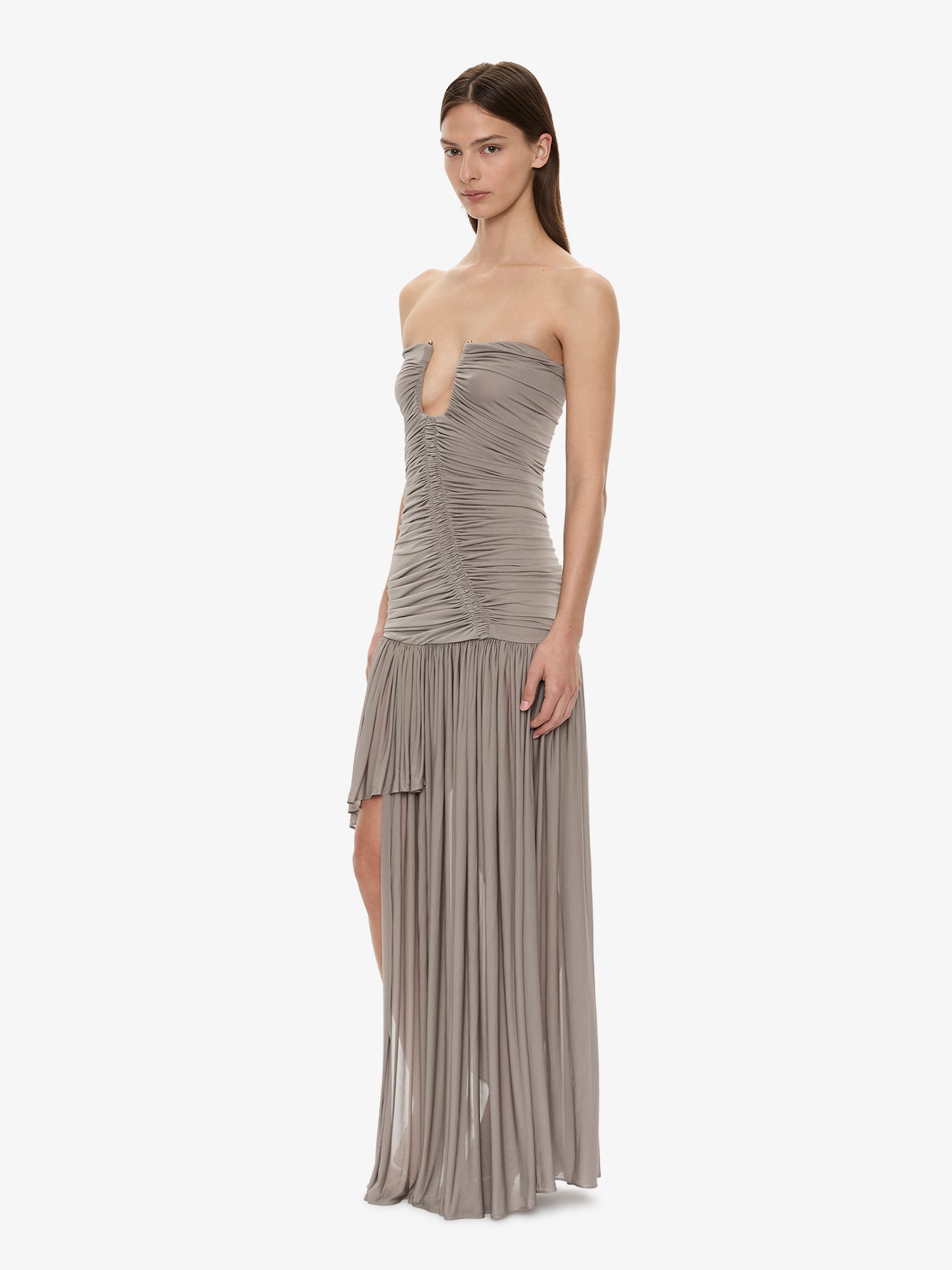 Arced Orion Strapless Gown
