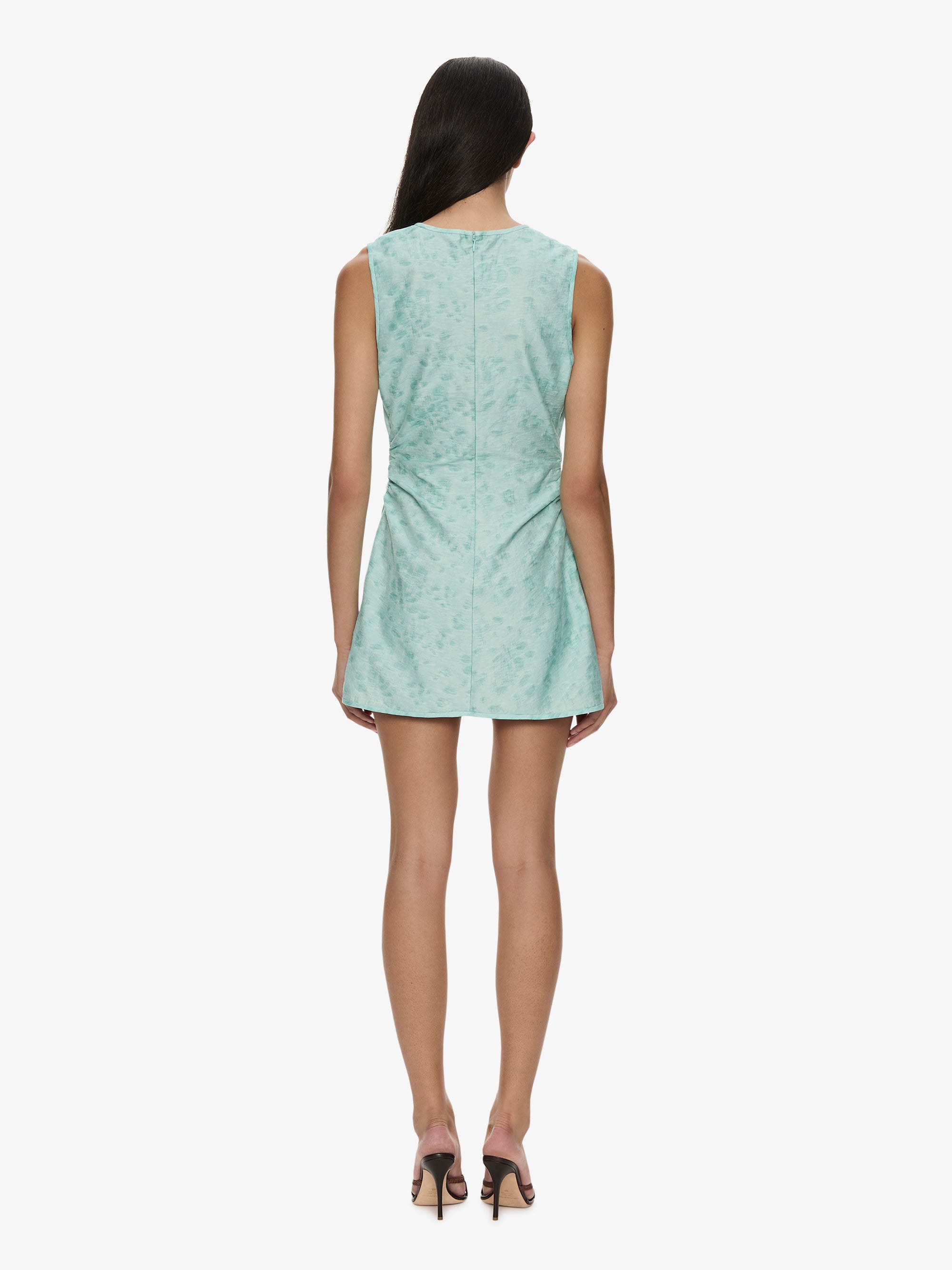 Light Leak Jacquard Loophole Mini Dress
