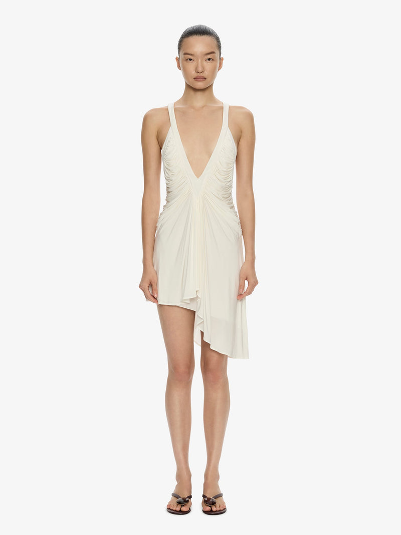 Suspended Jersey Fluted Mini Dress - Image 1