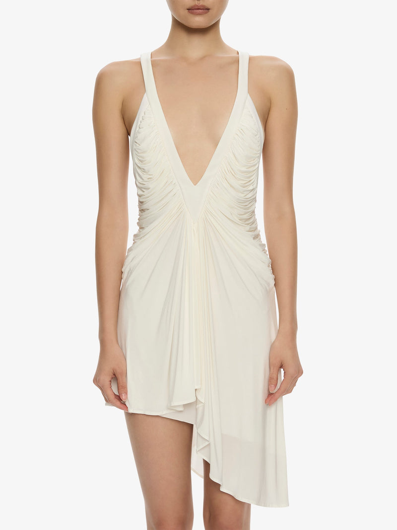 Suspended Jersey Fluted Mini Dress - Image 2