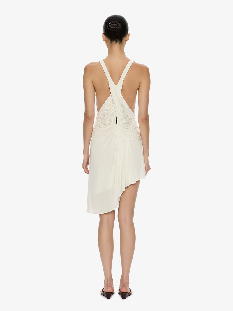 Suspended Jersey Fluted Mini Dress - Image 4