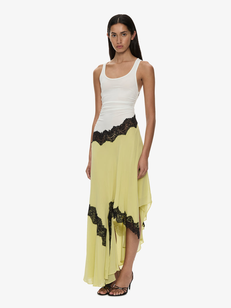 Cutaway Lace Gathered Tank Dress - Image 3