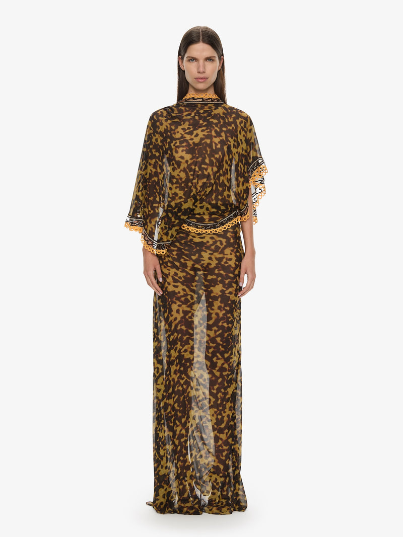 Roule Trimmed Backless Drape Dress - Image 1