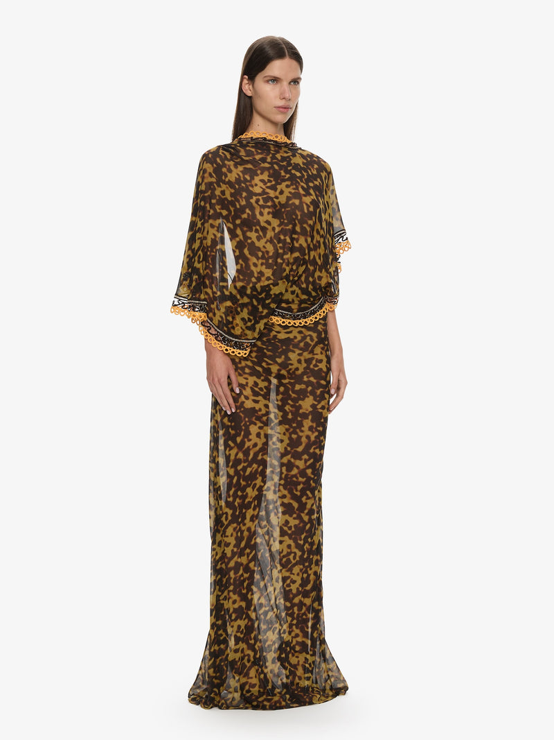 Roule Trimmed Backless Drape Dress - Image 4