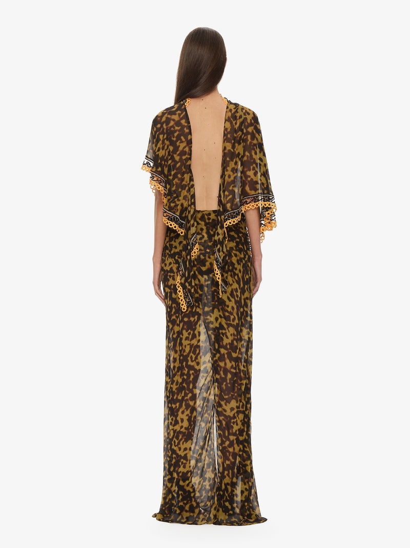 Roule Trimmed Backless Drape Dress - Image 5